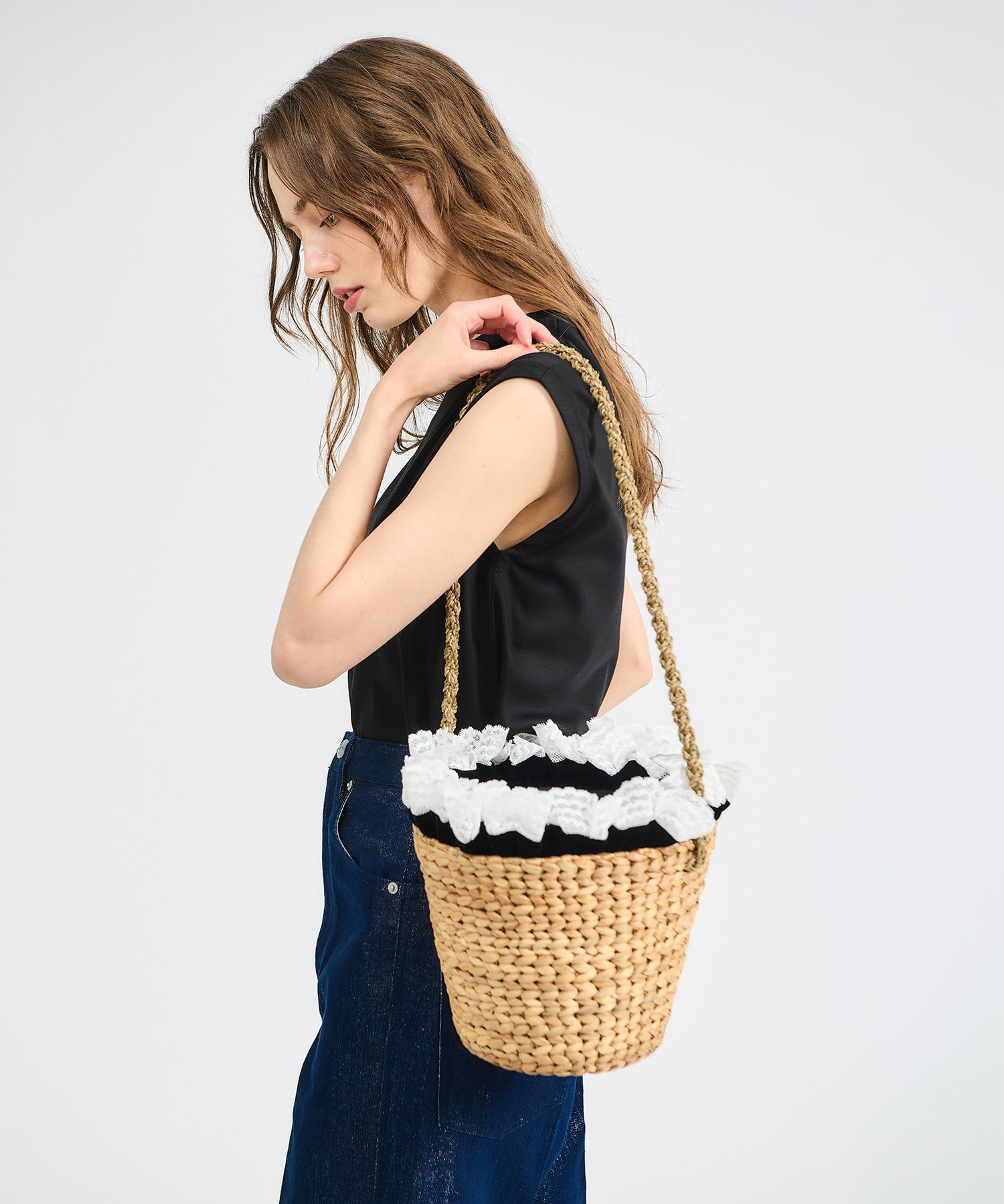 Water hyacinth バスケットバッグ