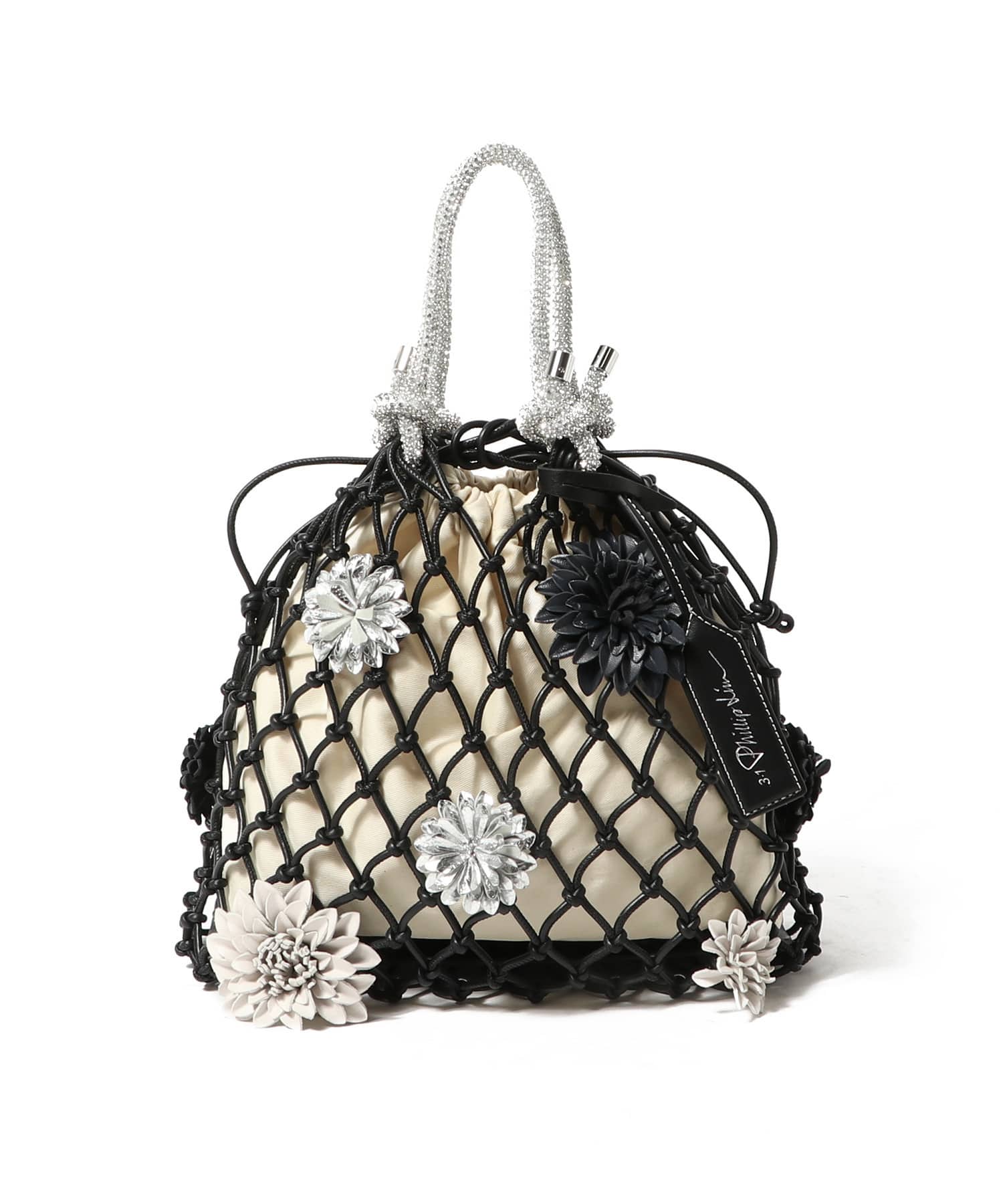 MACRAME MINI SAC W FLOWERS
