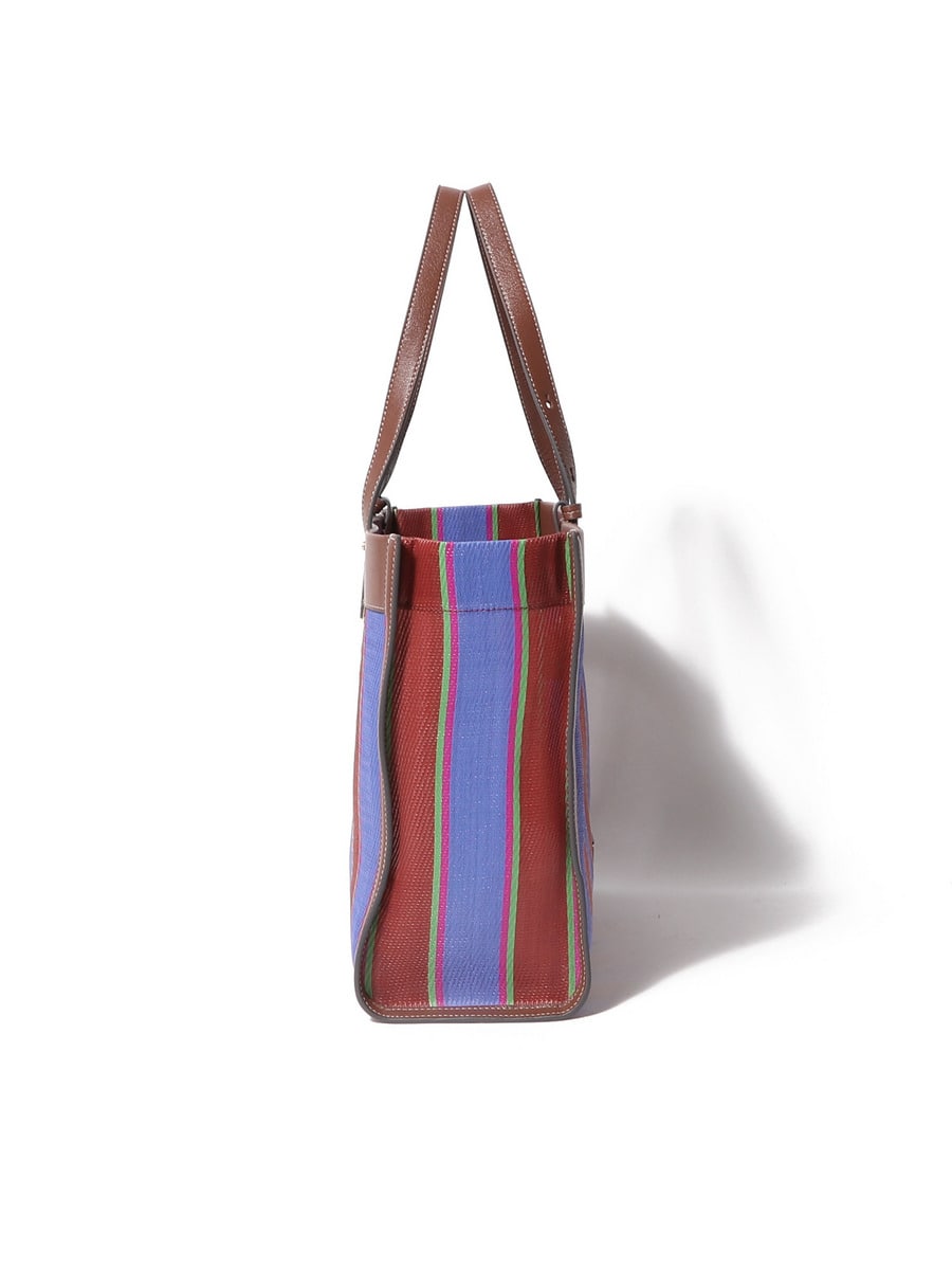 ✨️美品✨️ ANYAHINDMARCH ストライプ トートバッグ エナメル 黒 ✨️美品✨️ ANYAHINDMARCH ストライプ トートバッグ エナメル