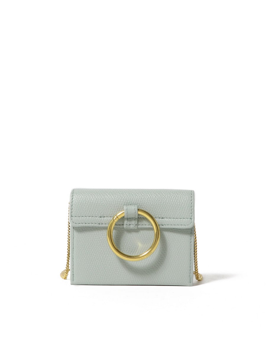 [VALENTINO]カードホルダー 2Y2P0S38 LVN 0NI 正規品 ロックスタッズ カーフスキン カードホルダー for ウィメンズ