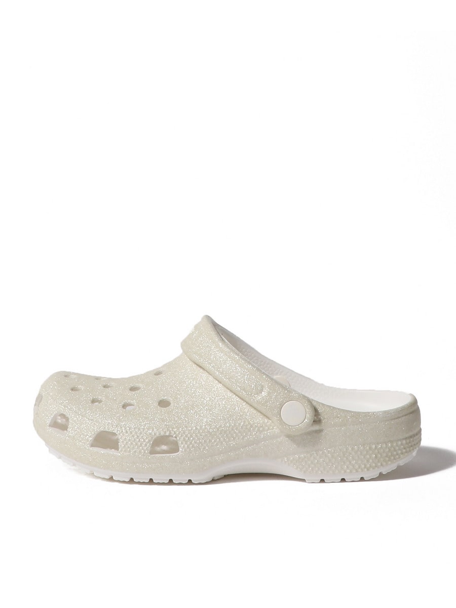 【新品未使用】crocsクラシックベイグリッタースタッツクロッグウィメン 23㎝ crocs（クロックス）の「クロックス クラシック ベイ グリッター
