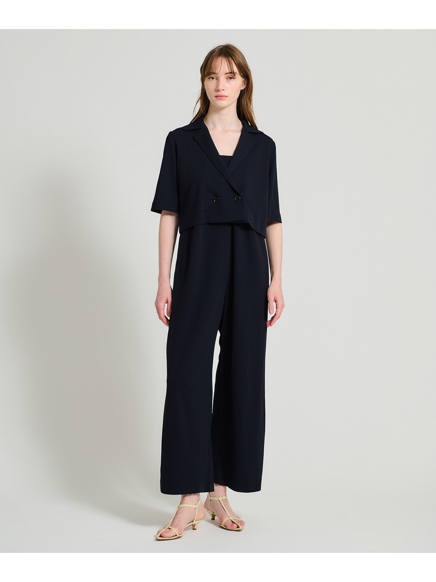 エストネーション　ジャージースーツ　ネイビーM ウールジャージースーツ ネイビー – MINIMAL WARDROBE（ミニマル