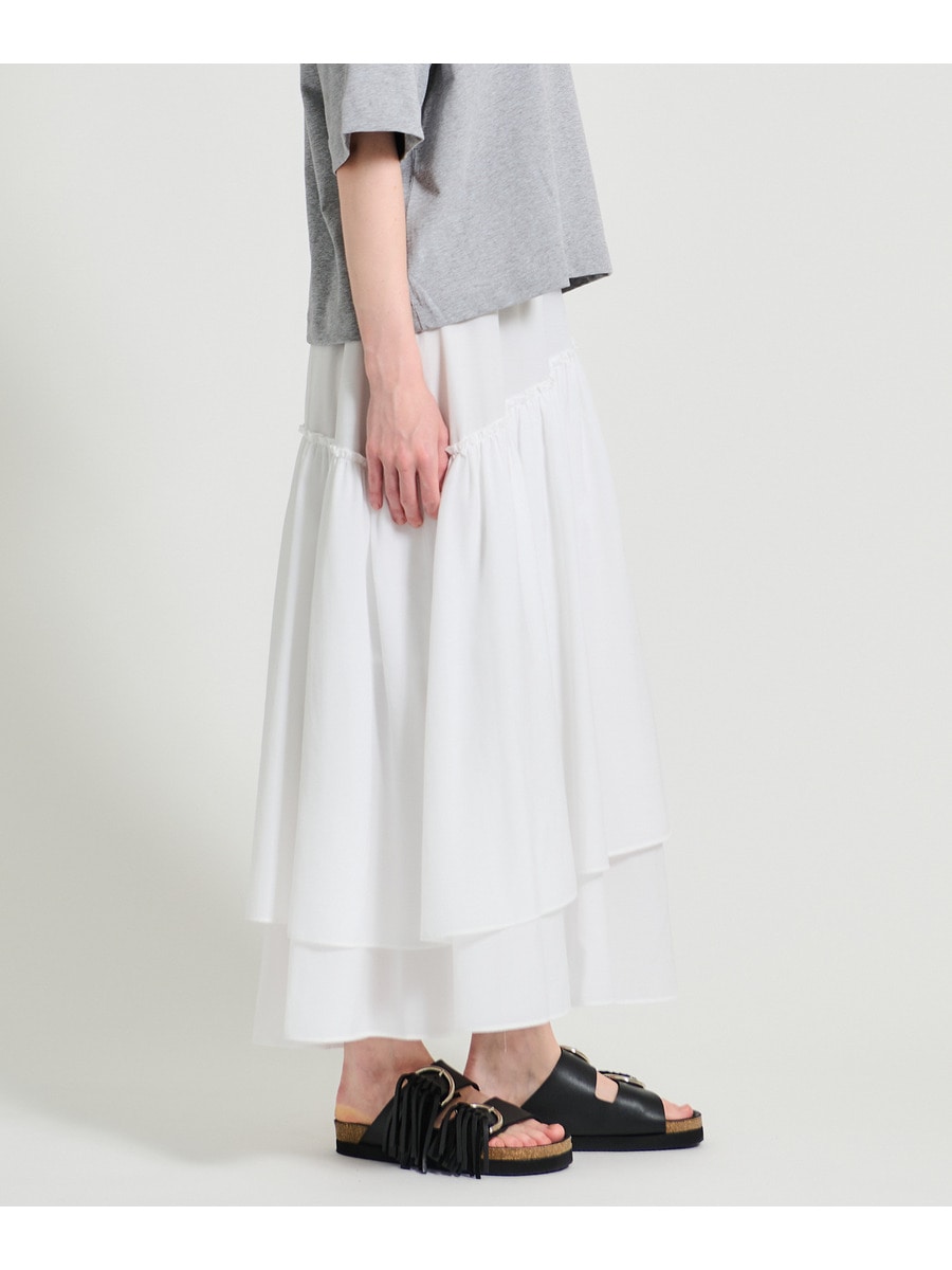 アシンメトリー エアリー スカート