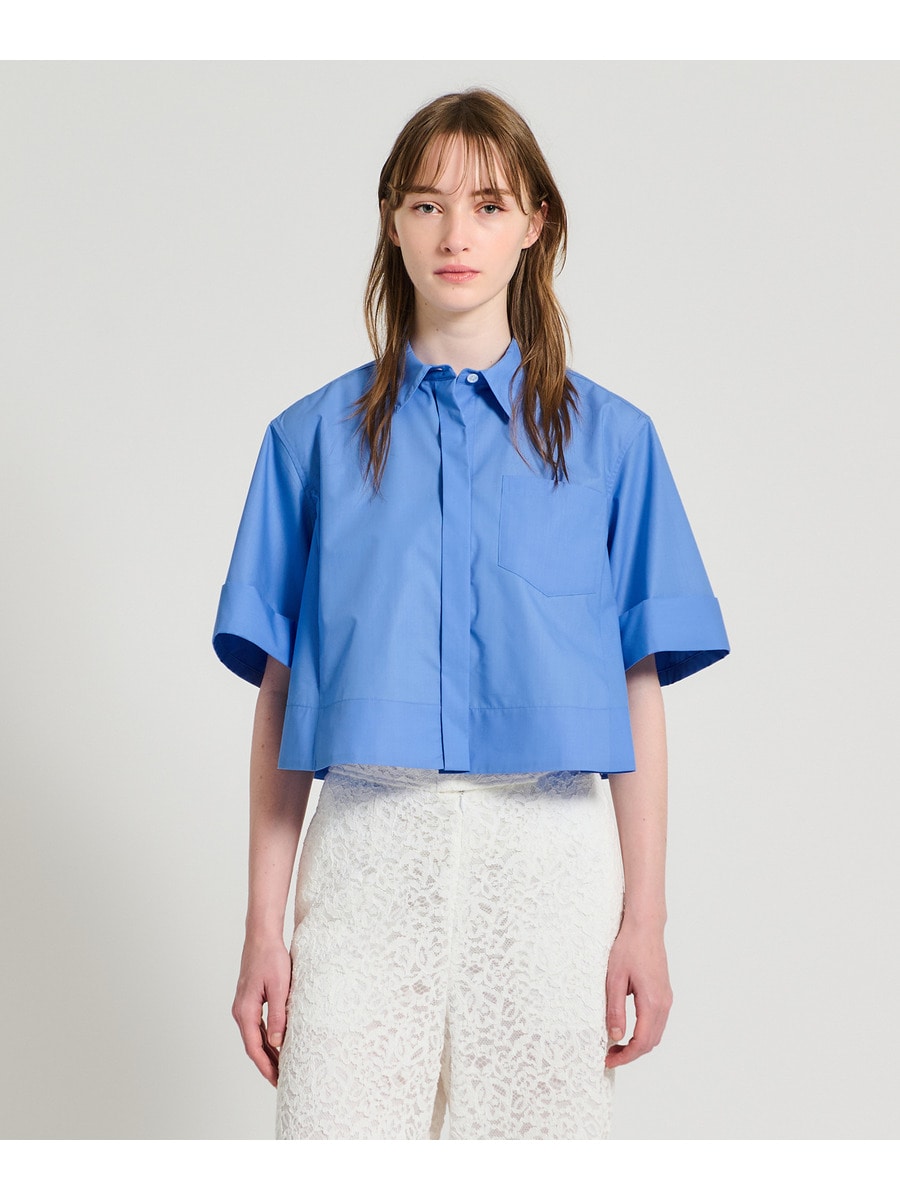 コットンポリエステル フレアショート シャツ zz-5110910050327_445-1.jpg?