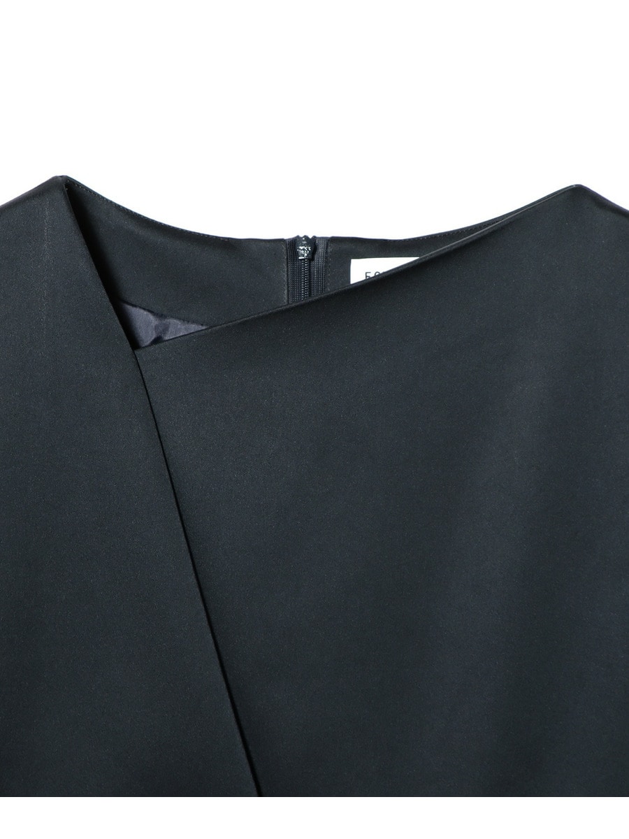 スペイン★Sfera★アシンメトリー素敵な大人のサテンワンピ アシンメトリーサテンミディ丈ワンピース - フクシア | ZARA