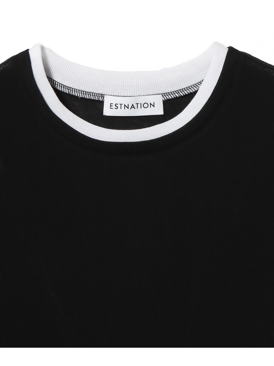 新品未使用 ESTNATION シアーレイヤードTシャツ ホワイト フリーサイズ tシャツ シアーレイヤードTシャツ レディース : ZOZOTOWN Yahoo