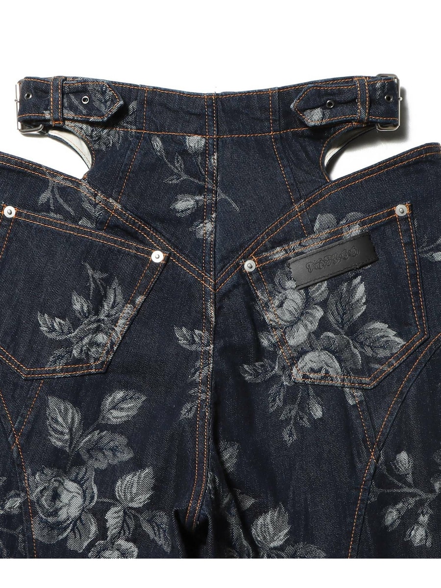 FETICO ローズデニムビスチェ　サイズ2 ROSE DENIM BUSTIER-ローズデニムビスチェ-FETICO（フェティコ