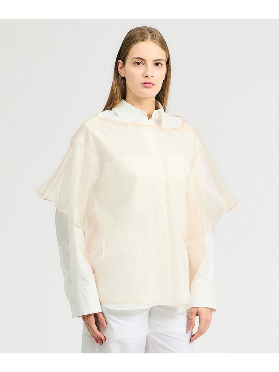 オーガンジー オーバーサイズ プルオーバー