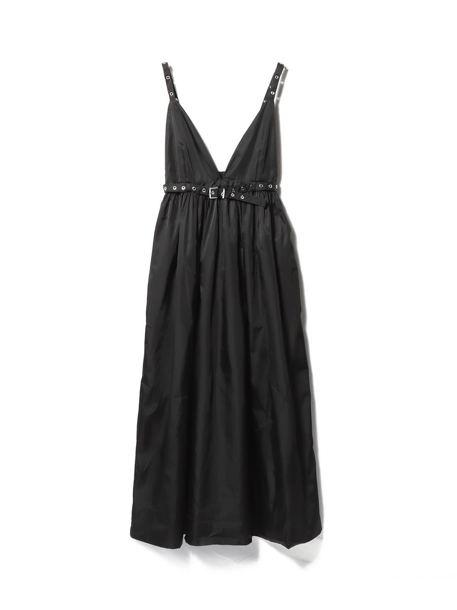 NICE NICE MOMENT ストラップドレス BLACK 春夏の大人レイヤードに◎ NICENICE MOMENT サイドストラップ