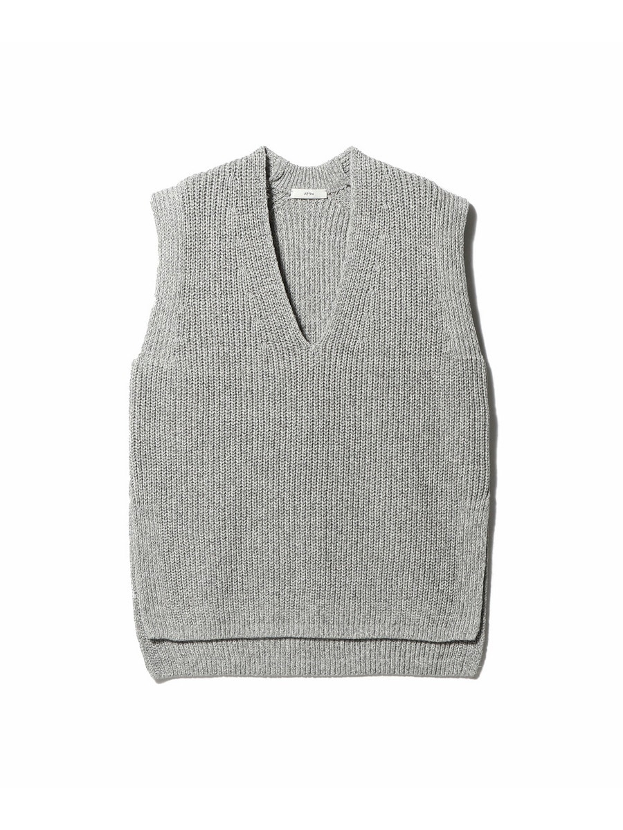 【送料込】 / ATON シルク和紙 STORE ONLINE Vネックベスト｜ESTNATION トップス