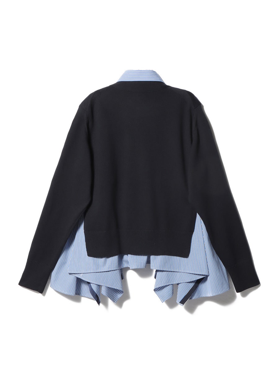 sacai - sacai 美品 プリーツ コットンニット カーディガン&プル