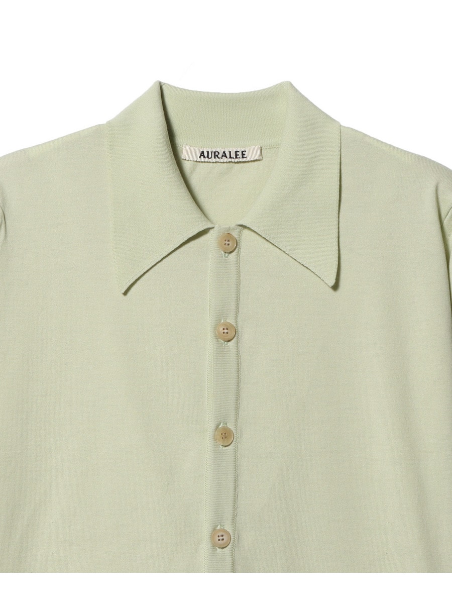 極美品 2024✨AURALEE ハイゲージ コットンニット シャツ