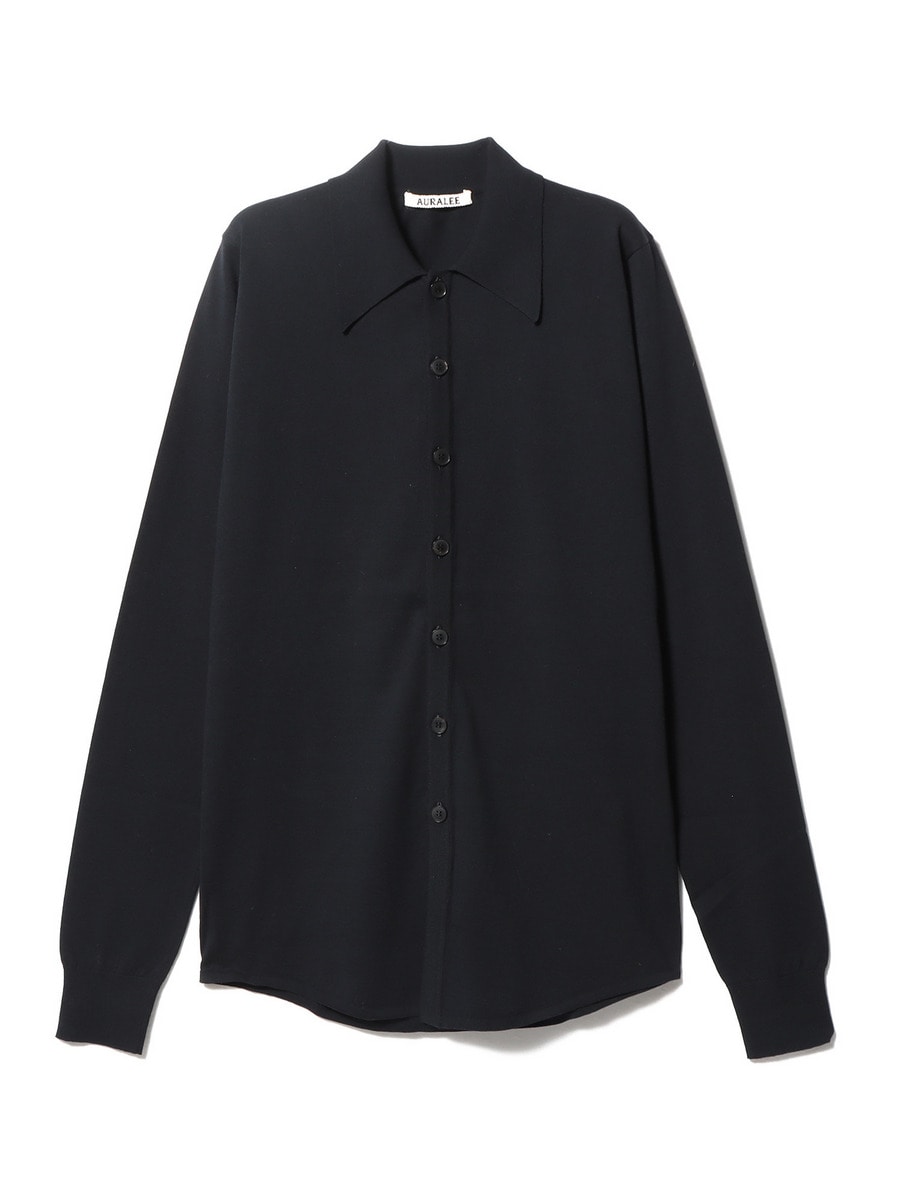 AURALEE / SUPER HIGH GAUGE COTTON KNIT SHIRT カーディガン