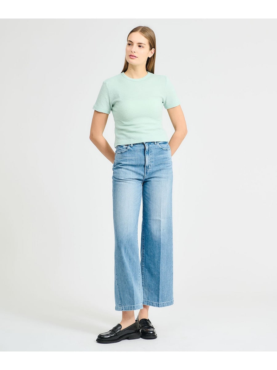 AURALEE オーラリー Tシャツ・カットソー 水色 0489924G0098 AURALEE / ウォッシャブル ウール パイル Tシャツ｜ESTNATION