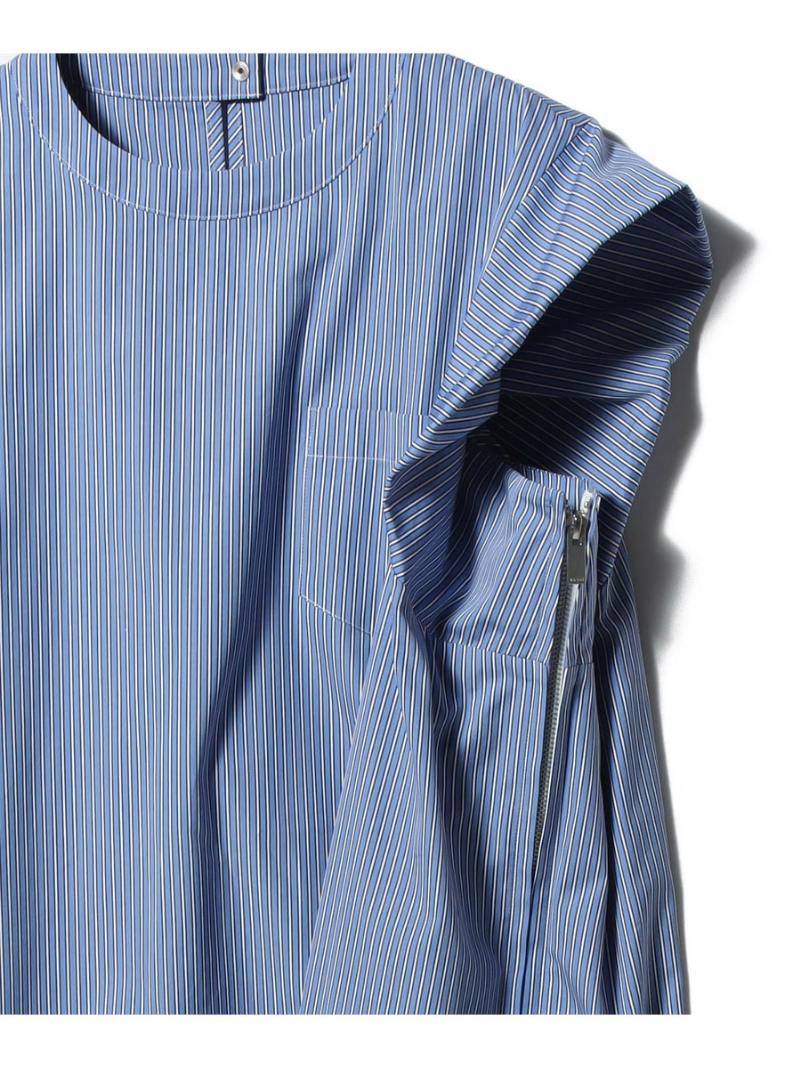 8万 sacai コットンニット x コットンポプリン ドレス お値下中】sacai Cotton Poplin x Knit Dress