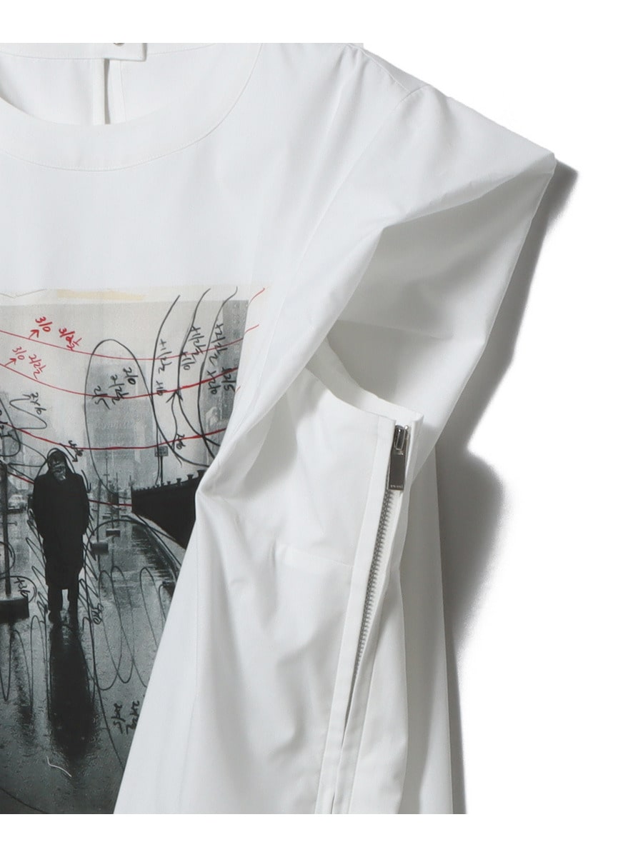 送料関税込♦sacai James Dean コットン ポプリン Tシャツ 国内より1WEEK【sacai】James Dean Cotton Poplin Shirt (sacai