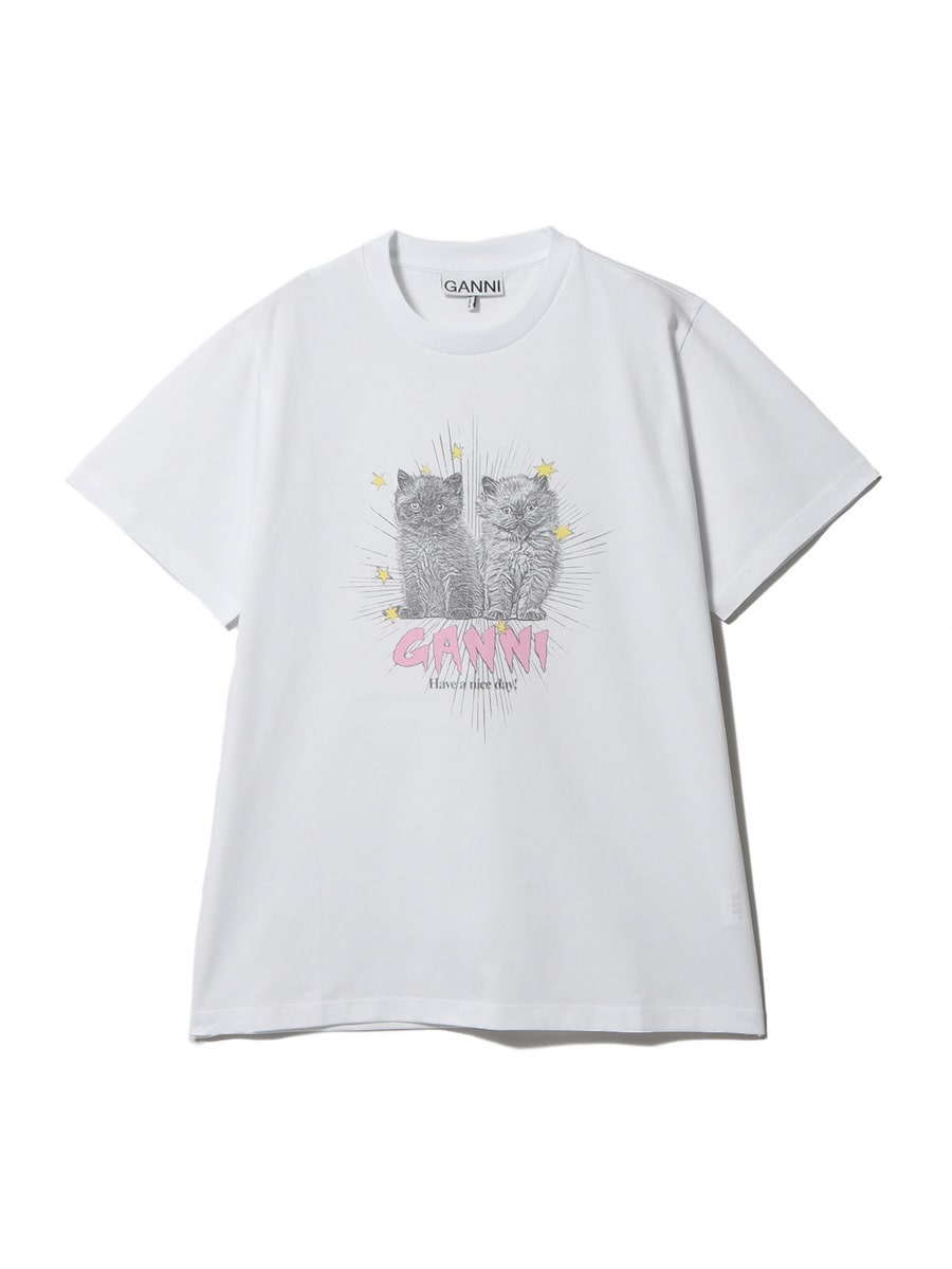GANNI / BASIC JERSEY KITTENS Tシャツ｜ESTNATION ONLINE STORE