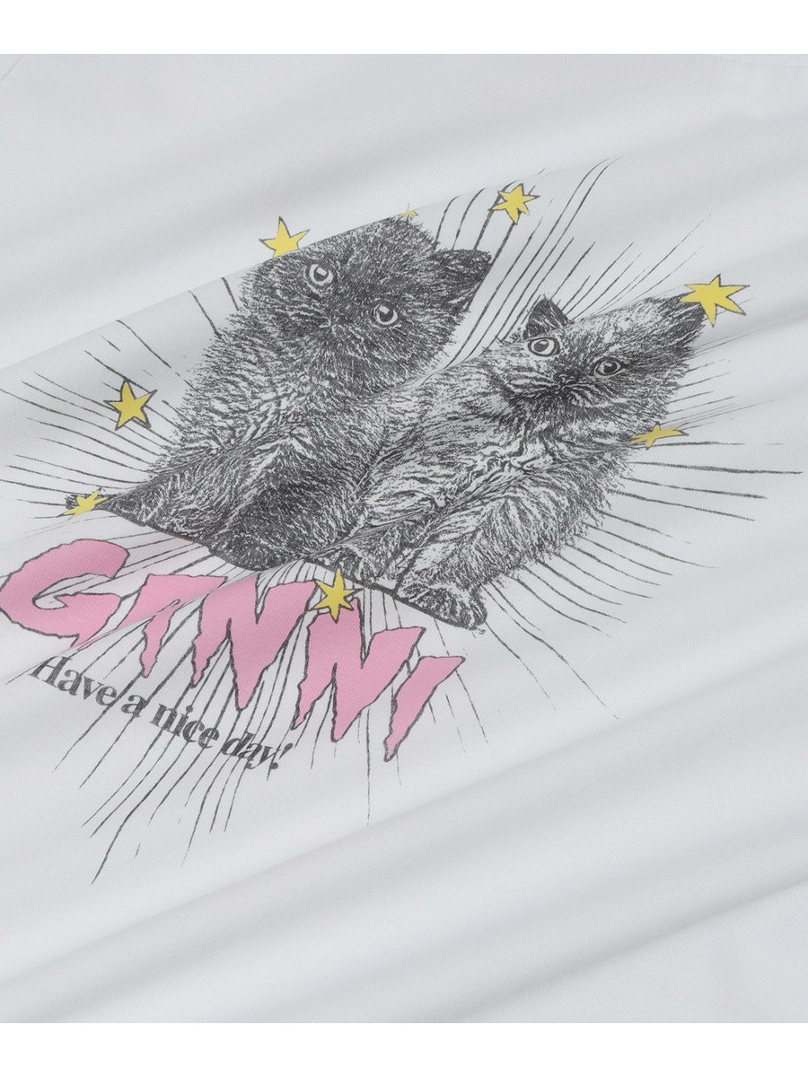 GANNI / BASIC JERSEY KITTENS Tシャツ｜ESTNATION ONLINE STORE