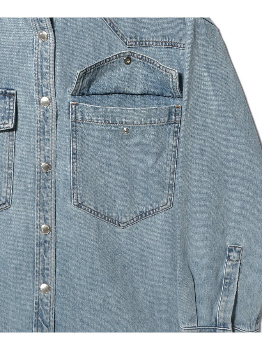 新品タグ付✨エストネーション リネン100 デニム調 シャツジャケットL 洗える ESTNATION / リネンカッタウェイシャツ｜ESTNATION ONLINE STORE