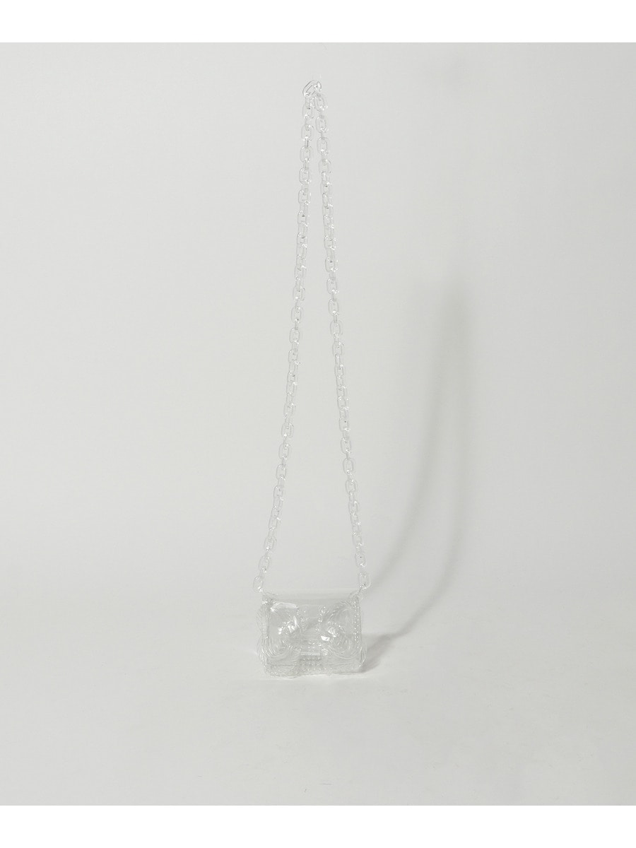 TRANSPARENT SCULPTURAL MICRO CHAIN BAG