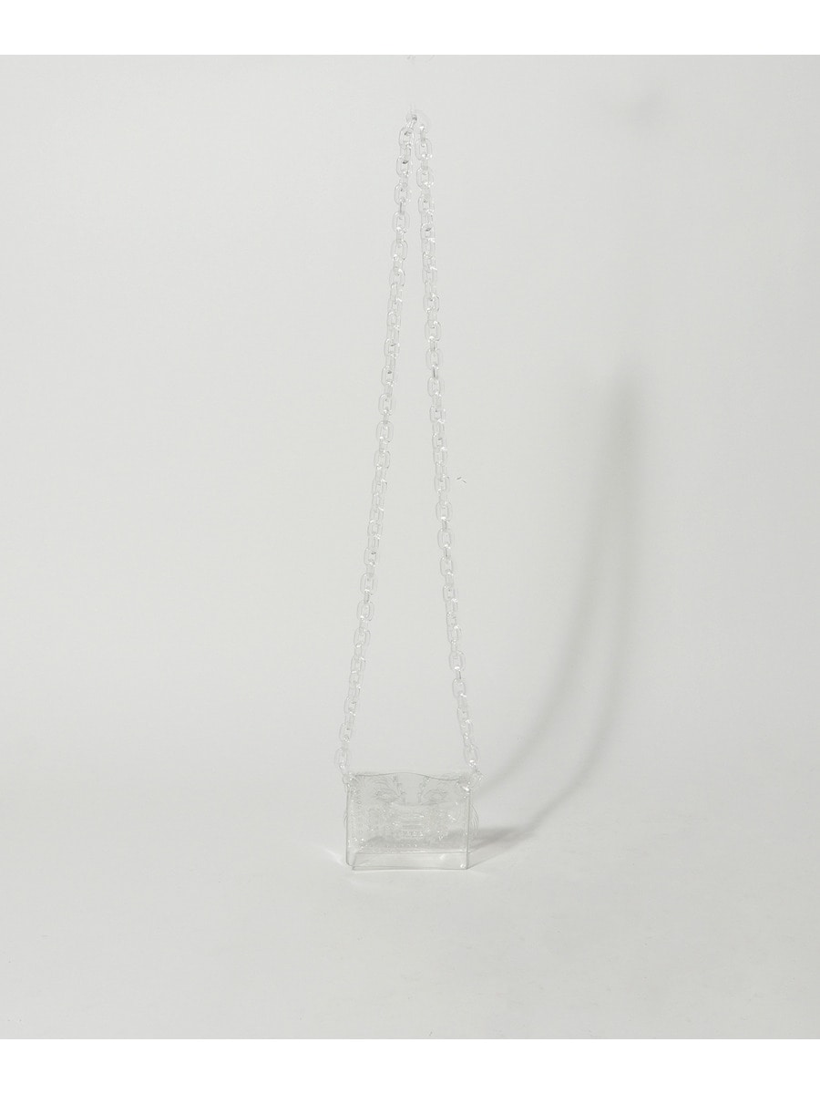 TRANSPARENT SCULPTURAL MICRO CHAIN BAG