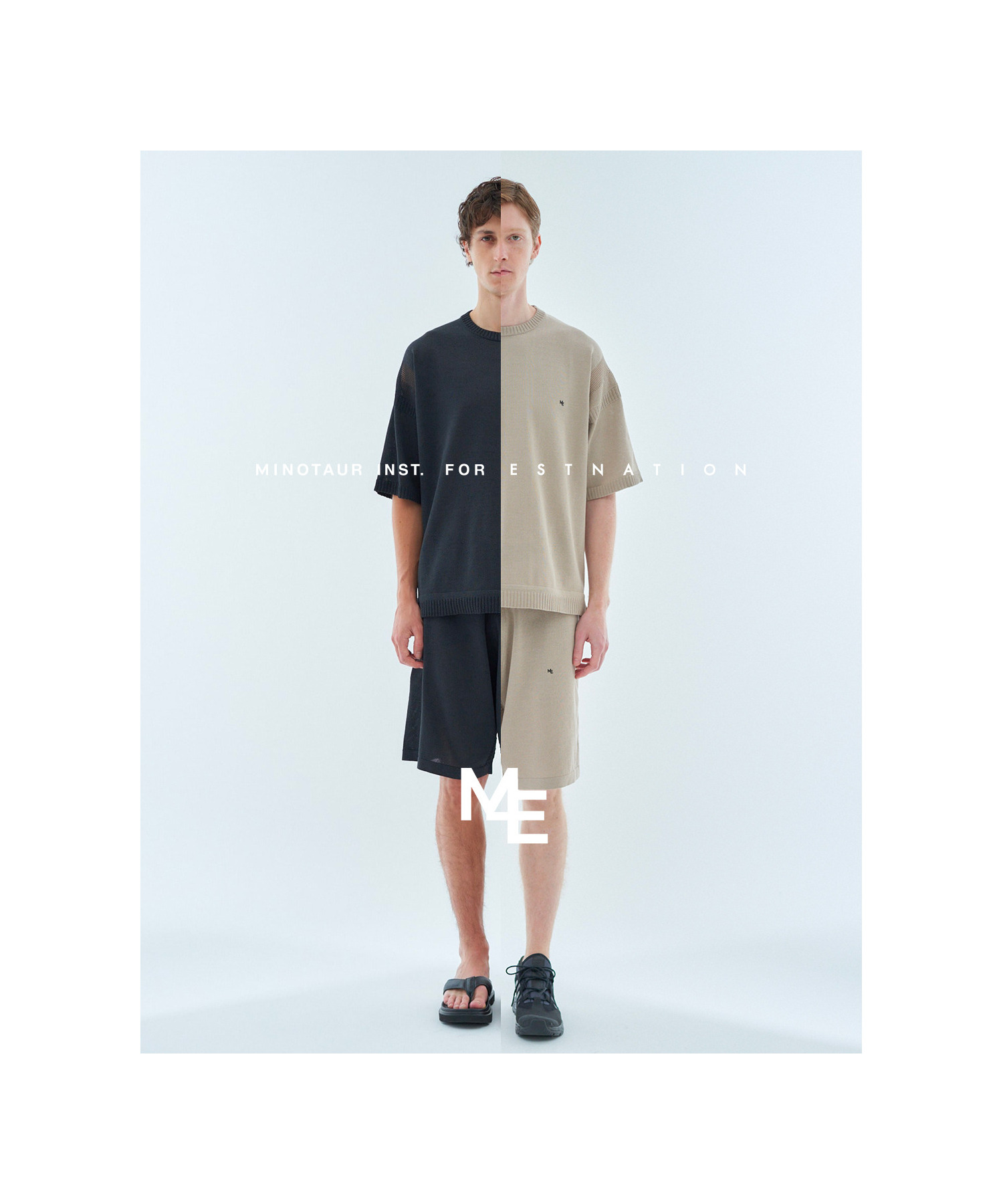 MINOTAUR INST. FOR ESTNATION / 和紙ニット ショートパンツ