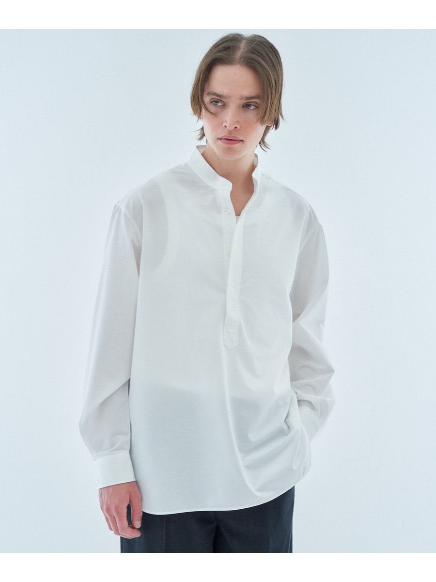 360°ストレッチ バンドカラーシャツ