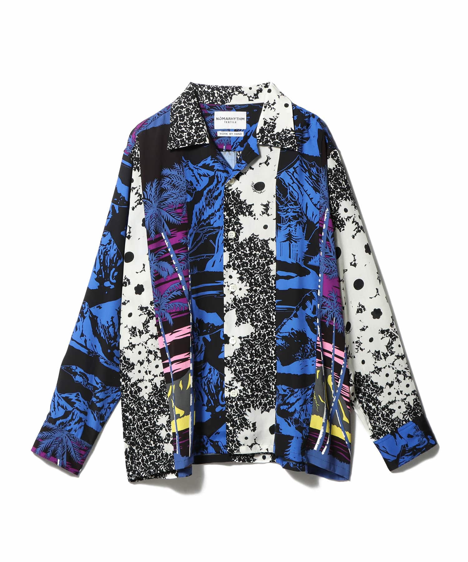 Patchwork Open Collar Shirt