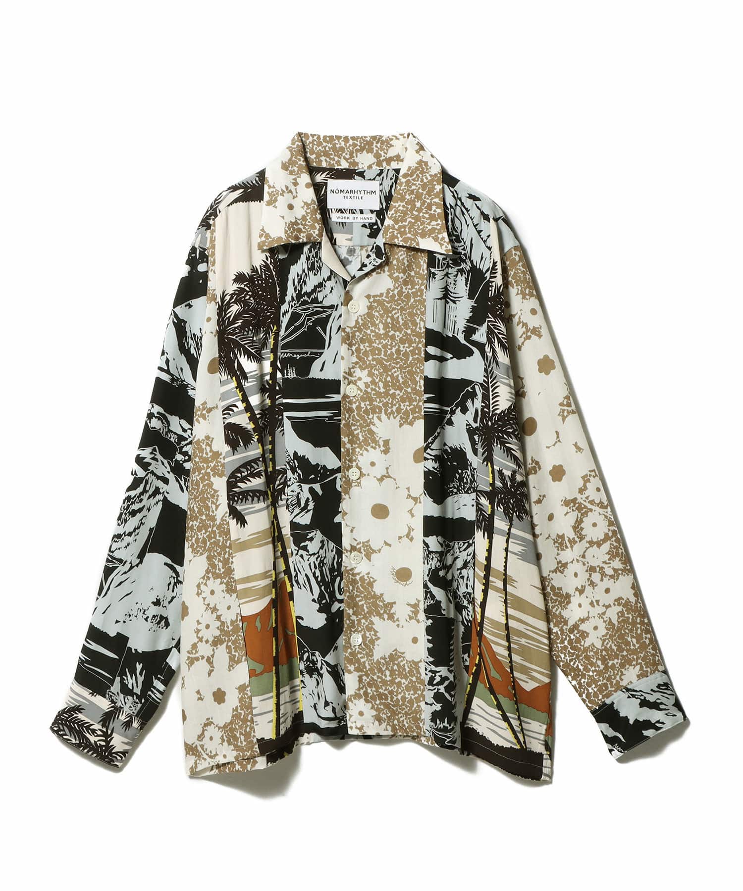 Patchwork Open Collar Shirt