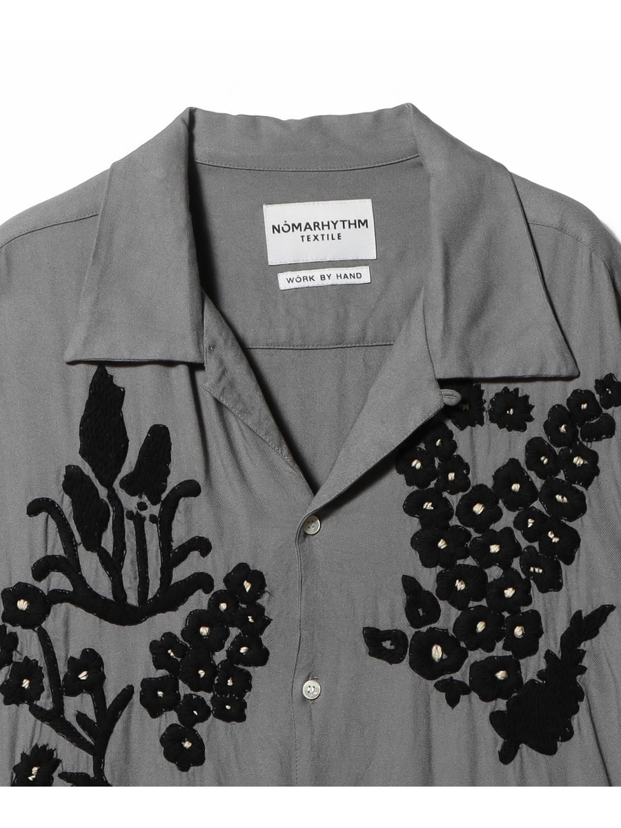 NOMARHYTHM TEXTILE / Flower Hand Embroidery Shirt｜ESTNATION