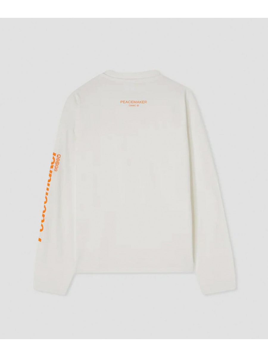 Tシャツ・カットソー OAMC PEACEMAKER PAINTED L/S TEE (PCM1OT05NJE003002 WHT) OAMC Peacemaker（オーエーエムシー） / Peacemaker Flower S/S