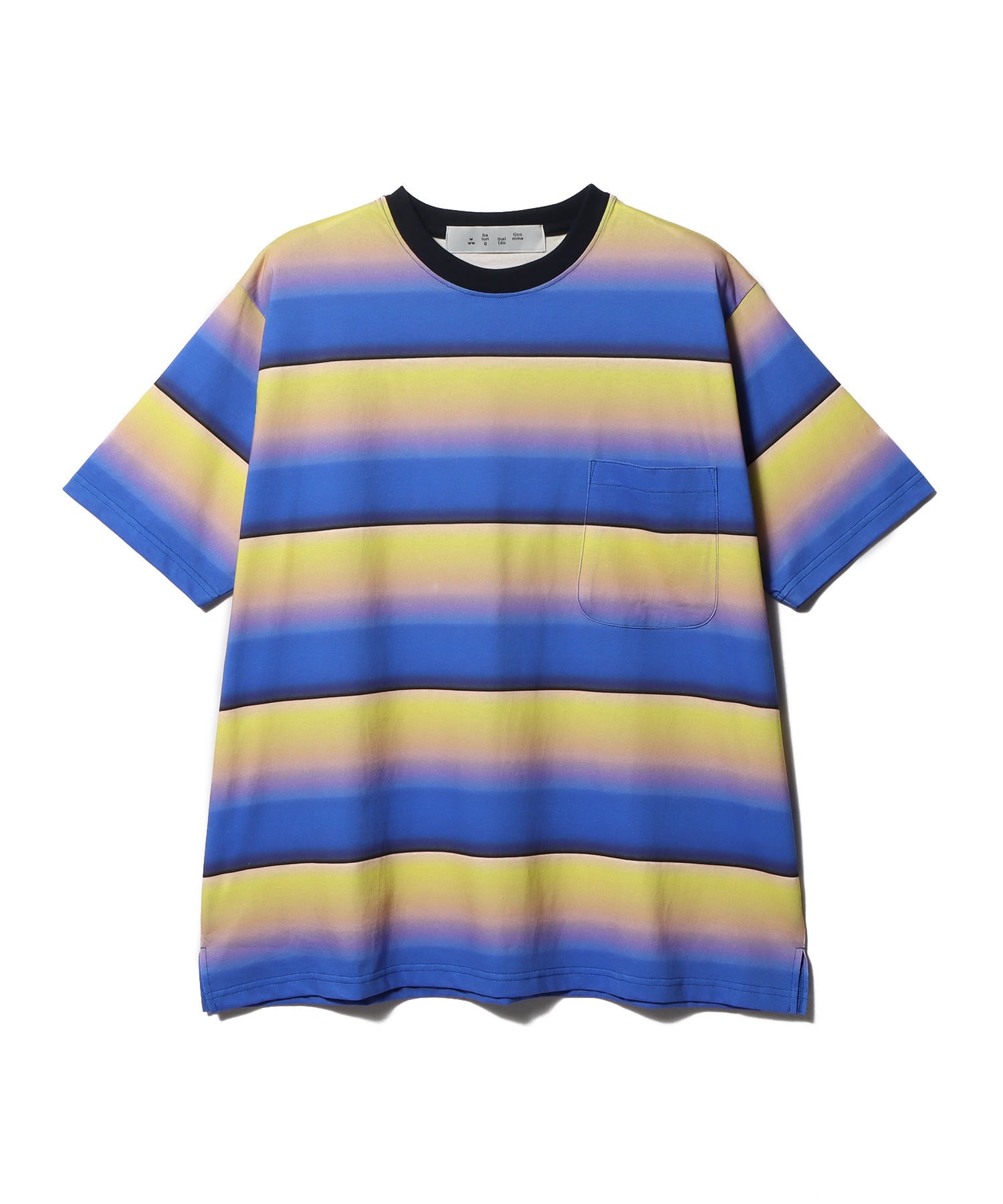 GRADIENT STRIPE CREW NECK TEE