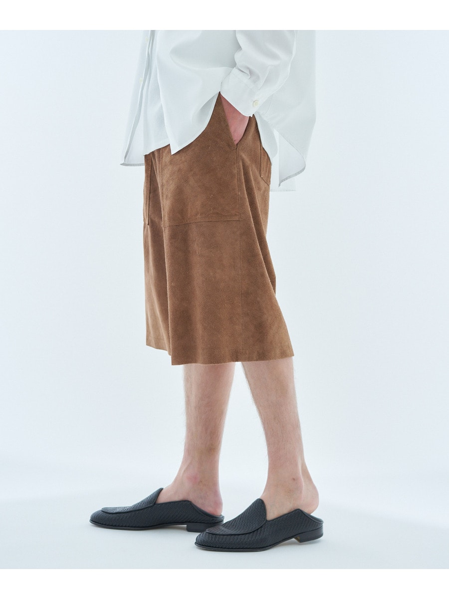 ワイドショートパンツ <ESSENCEOFLUXURY×A LEATHER>