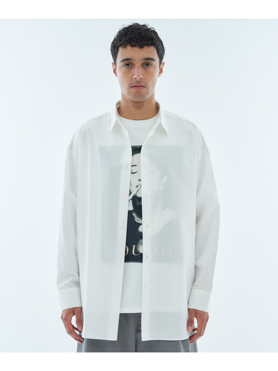 レギュラーカラー ブロードシャツ