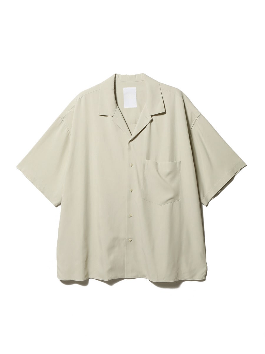 レイヤリングショートスリーブシャツ Lui's（ルイス）の「サテンオープンカラーショートスリーブ