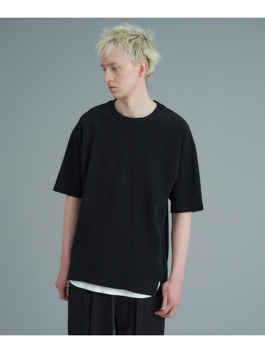 パイル サイドジップカットソー