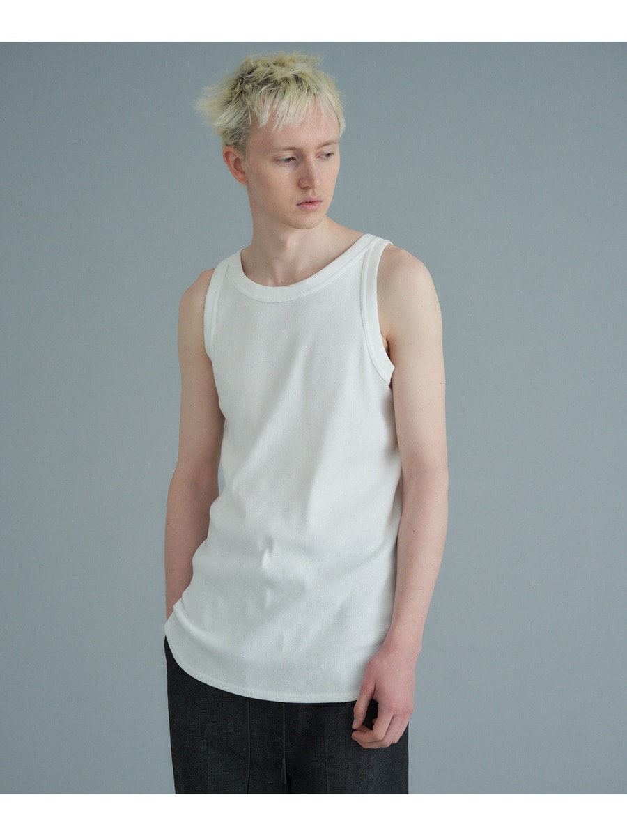 リブタンクトップ