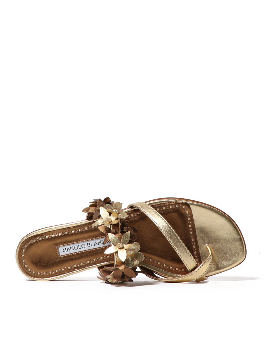 Manolo Blahnik◆PERLUSA◆サテンフラットサンダル 10mm MANOLO BLAHNIK / FIOSA フラットサンダル｜ESTNATION ONLINE