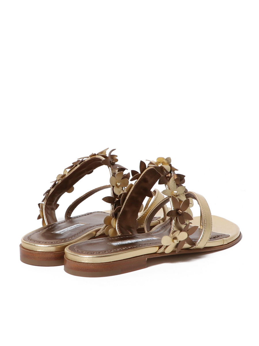 Manolo Blahnik◆PERLUSA◆サテンフラットサンダル 10mm MANOLO BLAHNIK / FIOSA フラットサンダル｜ESTNATION ONLINE