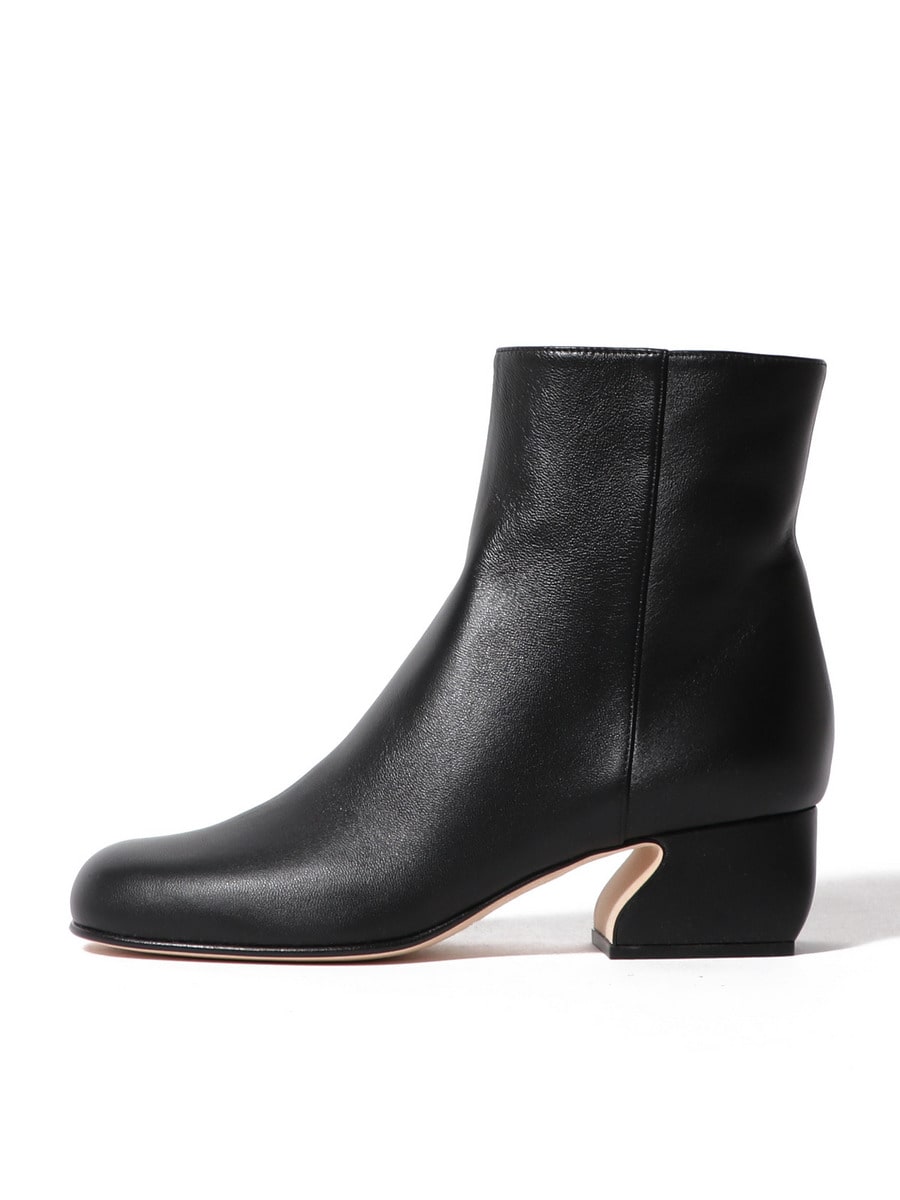 sergio rossi 黒 レザー ショートブーツ SERGIO ROSSI / レザーブーツ｜ESTNATION ONLINE STORE