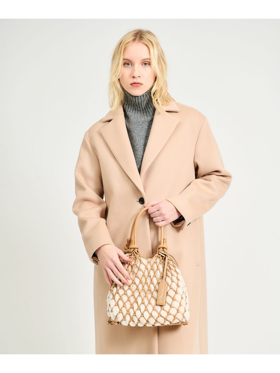 フェイクファー マクラメミニサック