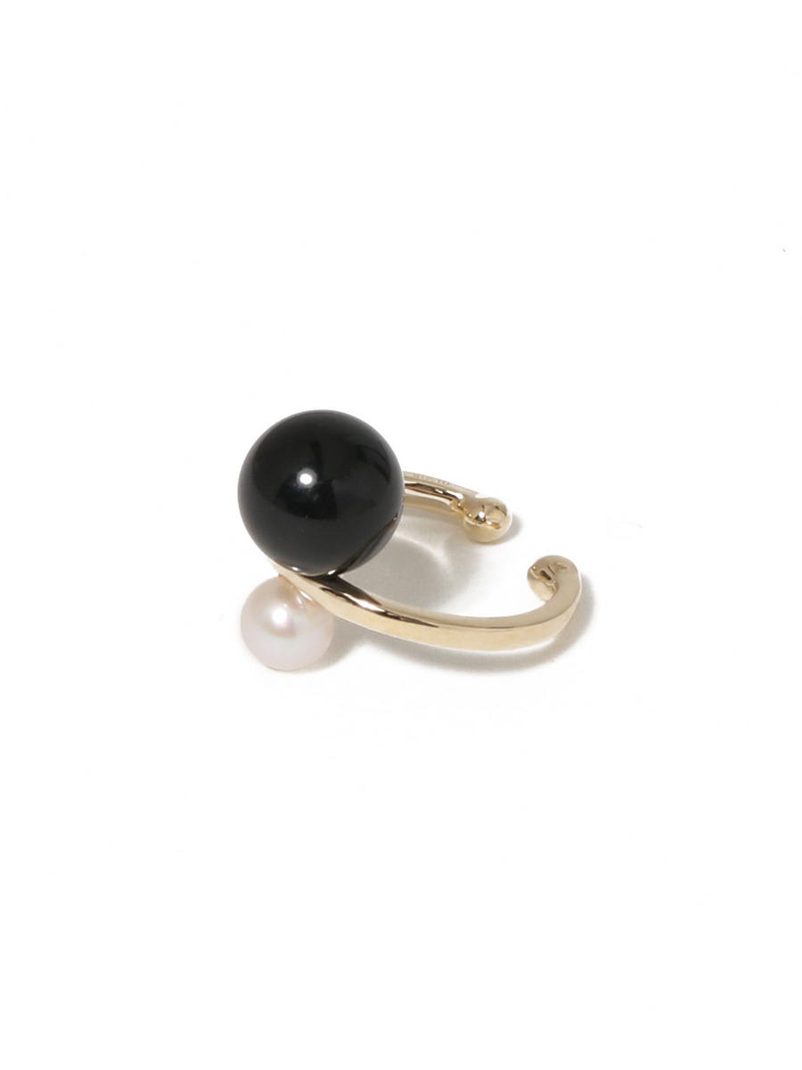 オニキス ダブルパール イヤーカフ（PE17KPF） | EAR CUFF
