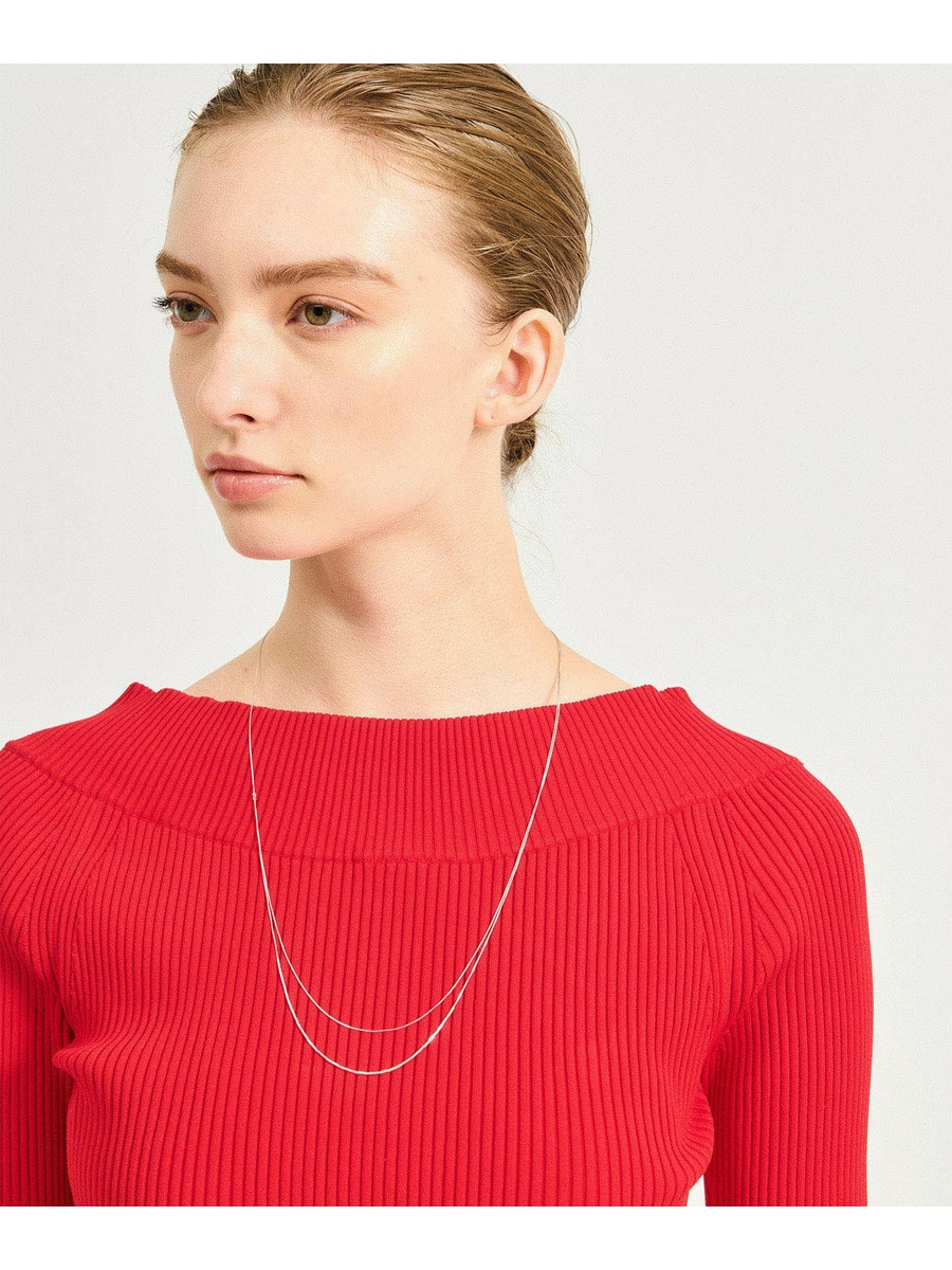 GIGI / K18WG Dazzling ダブルチェーンネックレス《ESTNATION