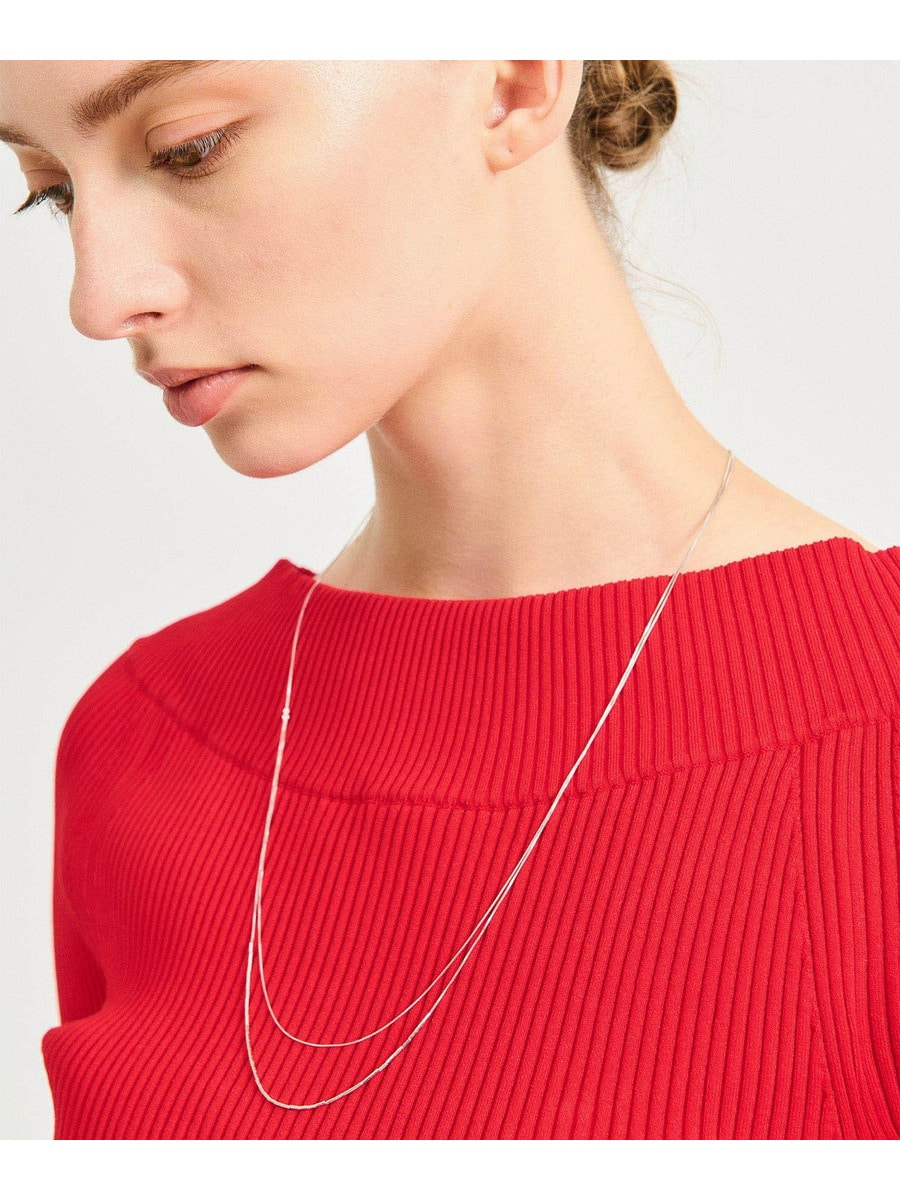 GIGI / K18WG Dazzling ダブルチェーンネックレス《ESTNATION