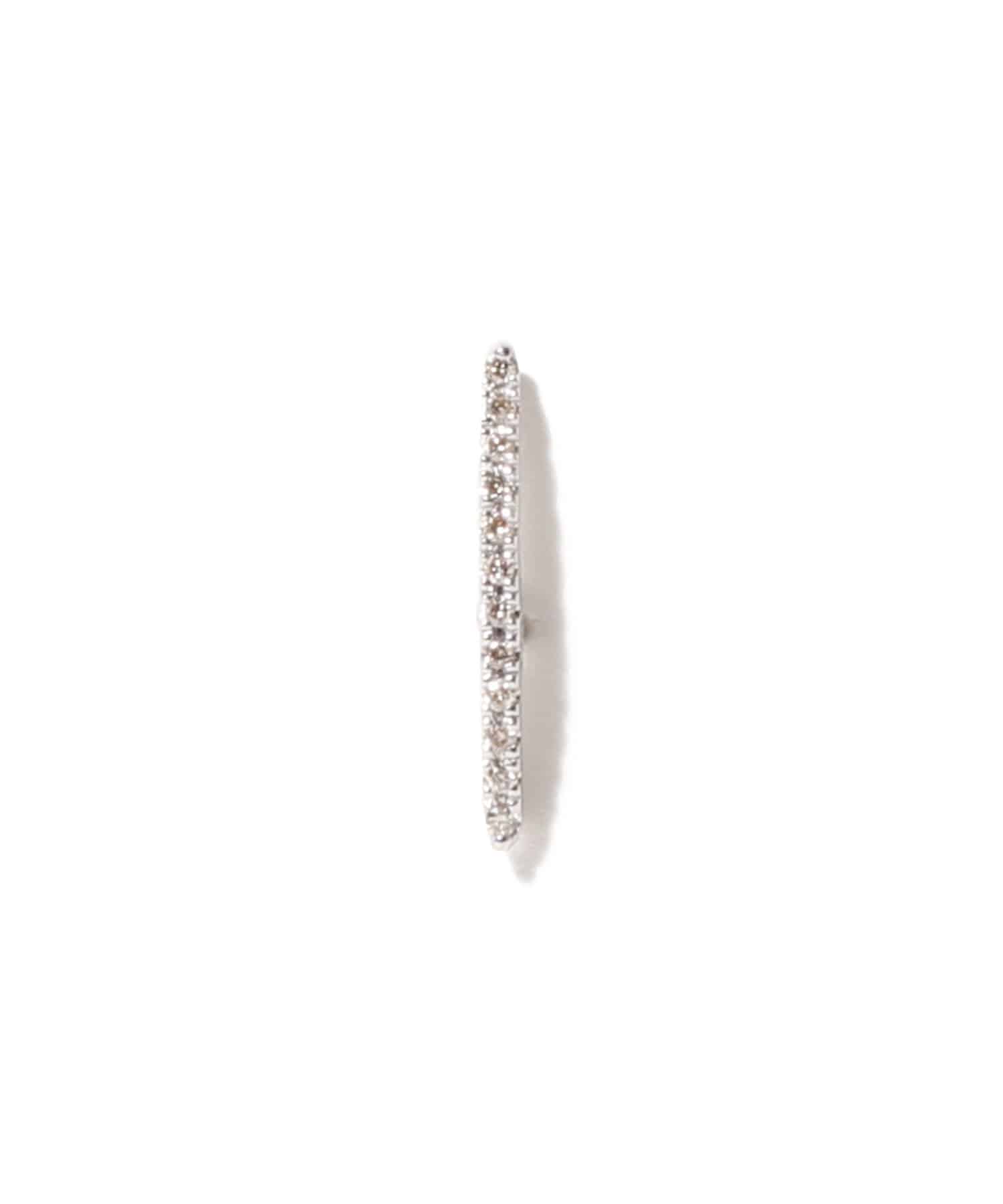 GOSSAMER ショートバー ダイヤモンド ピアス