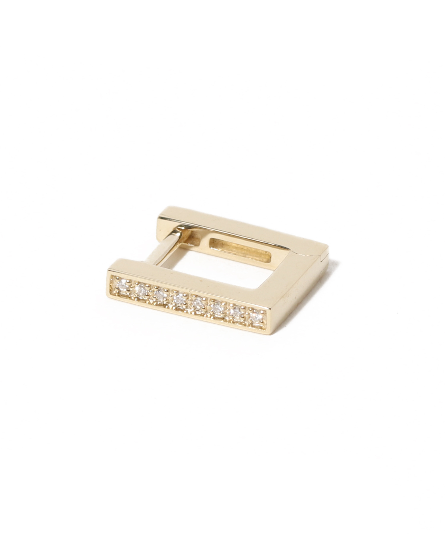 Sleek Huggie ダイアモンドピアス