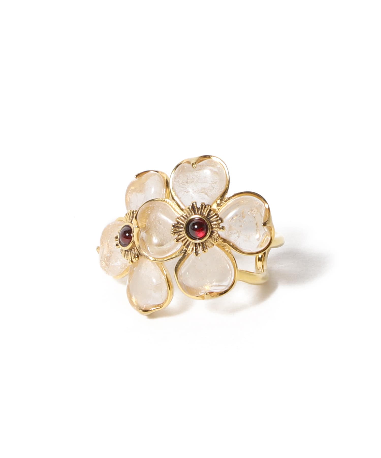 BAGUE MINI TREFLE CRISTAL リング