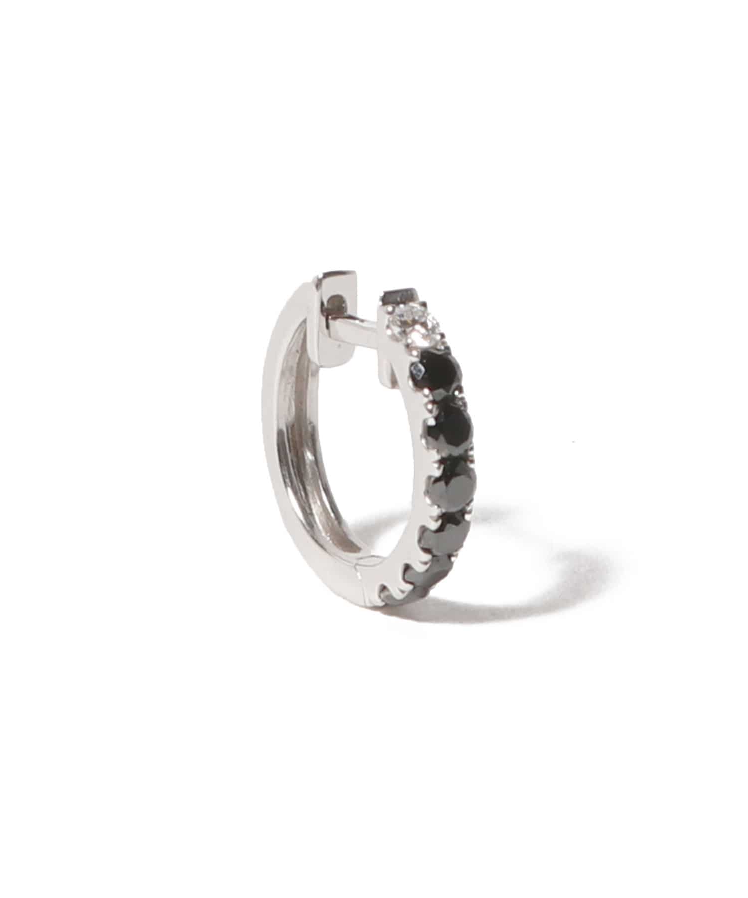 ブラックダイヤモンド オーブフープピアス