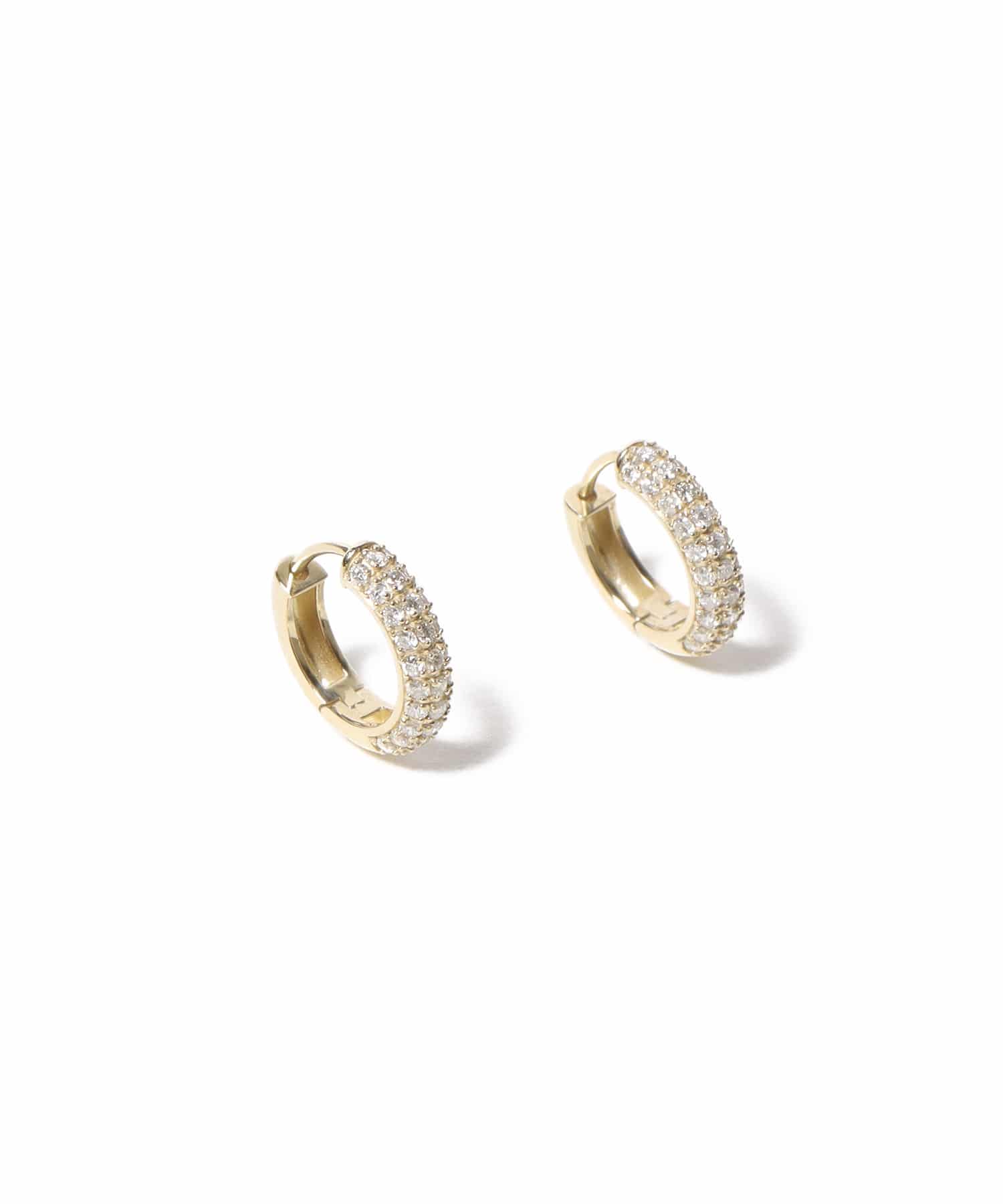 ダイヤモンド フープピアス