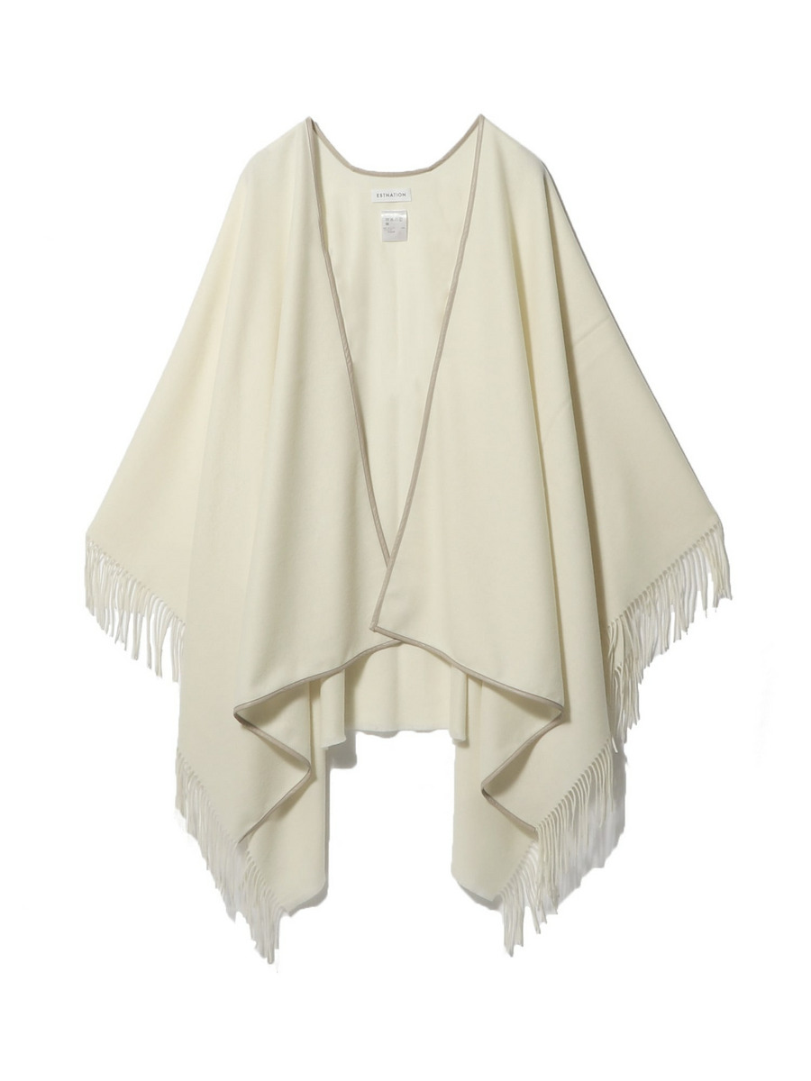 ESTNATION / パイピング カシミヤ ポンチョ｜ESTNATION ONLINE STORE